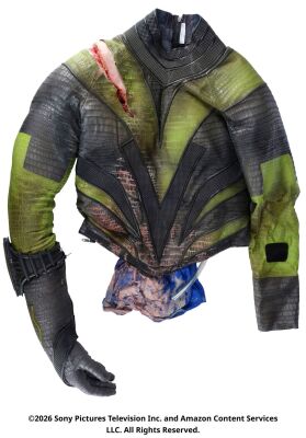 Lot #405: Webweaver's Torn Upper Body Costume Component with Silicone Arm ### THE BOYS (T.V. SERIES, 2019 - 2026)