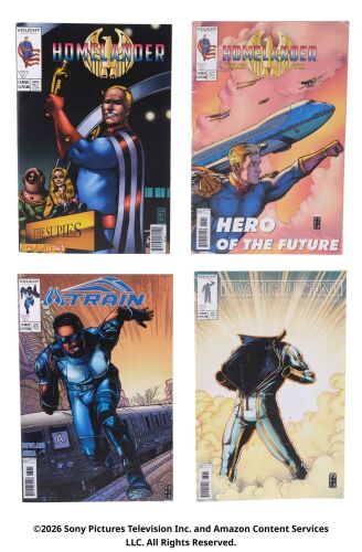 Lot #86: Set of Four In-Universe Comics ### THE BOYS (T.V. SERIES, 2019 - 2026)