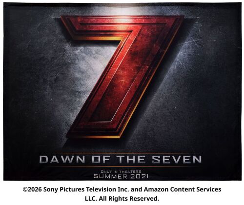 Lot #89: Large Dawn of The Seven Movie Promotional Banner ### THE BOYS (T.V. SERIES, 2019 - 2026)