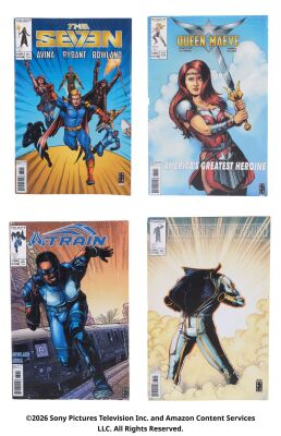 Lot #117: Set of Four In-Universe Comics ### THE BOYS (T.V. SERIES, 2019 - 2026)