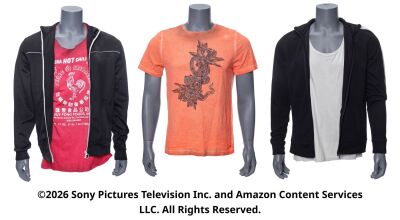 Lot #74: Collection of Frenchie's Season 1 Jackets and Shirts ### THE BOYS (T.V. SERIES, 2019 - 2026)