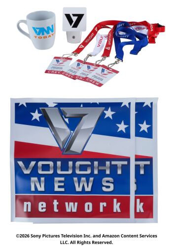 Lot #297: Collection of Various Vought News Channel Press Accessories ### THE BOYS (T.V. SERIES, 2019 - 2026)