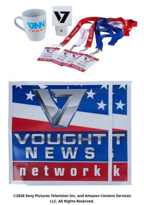 Lot #297: Collection of Various Vought News Channel Press Accessories ### THE BOYS (T.V. SERIES, 2019 - 2026)