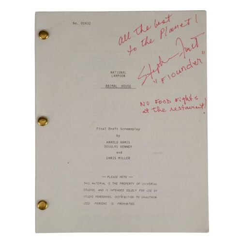 26. Stephen Furst-Autographed Screenplay ### NATIONAL LAMPOON'S ANIMAL HOUSE (1978)