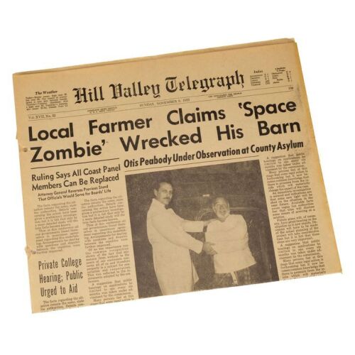 34. Production-Made "Space Zombie" Hill Valley Telegraph Newspaper Cover ### BACK TO THE FUTURE (1985)