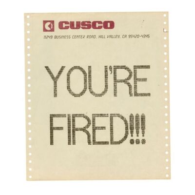 35. Marty McFly's (Michael J. Fox) Termination Fax ### BACK TO THE FUTURE PART II (1989)