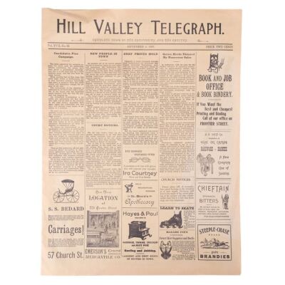 37. 1885 Hill Valley Telegraph Newspaper ### BACK TO THE FUTURE PART III (1990)