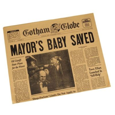 52. Production-Made "Mayor's Baby Saved" Gotham Globe Newspaper Cover ### BATMAN RETURNS (1992)