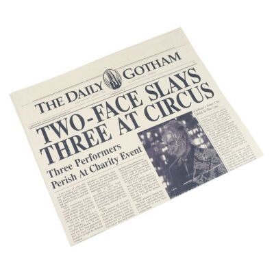 61. Production-Made "Two-Face Slays Three At Circus" Daily Gotham Newspaper Cover ### BATMAN FOREVER (1995)