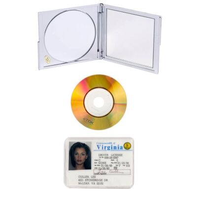 180. Lee Cullen's (Vanessa Williams) Compact Mirror and Mini Compact Disc with Production-Made Driver's License ### ERASER (1996)