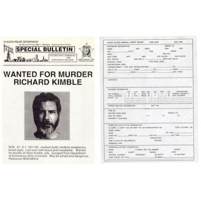 232. Dr. Richard Kimble's (Harrison Ford) Arrest Report and Wanted Poster ### FUGITIVE, THE (1993)