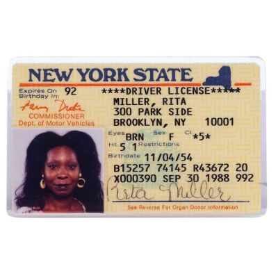 243. Oda Mae Brown's (Whoopi Goldberg) Production-Made "Rita Miller" Driver's License ### GHOST (1990)