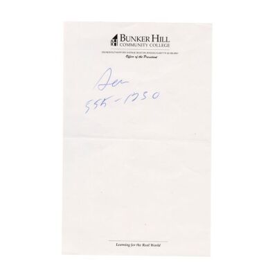 264. Dr. Sean Maguire's (Robin Williams) Handwritten Phone Number Note ### GOOD WILL HUNTING (1997)