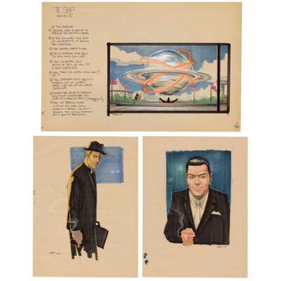 407. Set of Three Hand-Drawn John Bell "Agent Kay" and "Edgar's Ship" Concept Artworks ### MEN IN BLACK (1997)