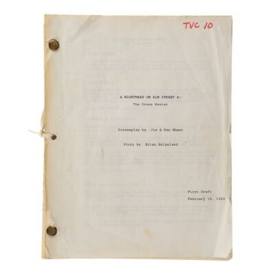 436. Bound First Draft Script ### NIGHTMARE ON ELM STREET 4, A: THE DREAM MASTER (1988)