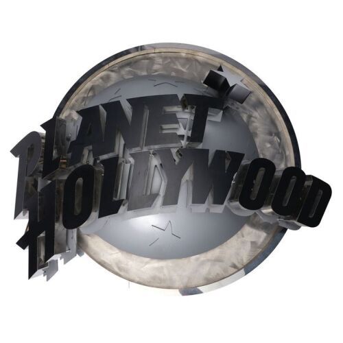 469. Four-Foot Metallic Planet Hollywood Sign ### PLANET HOLLYWOOD MEMORABILIA