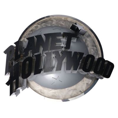 469. Four-Foot Metallic Planet Hollywood Sign ### PLANET HOLLYWOOD MEMORABILIA