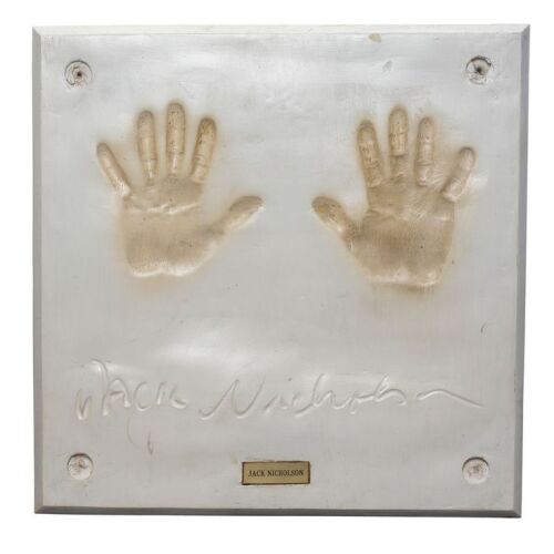 457. Jack Nicholson's Handprint Impression Display with Audio Clip Mechanism ### PLANET HOLLYWOOD MEMORABILIA