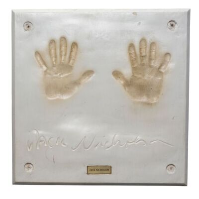 457. Jack Nicholson's Handprint Impression Display with Audio Clip Mechanism ### PLANET HOLLYWOOD MEMORABILIA