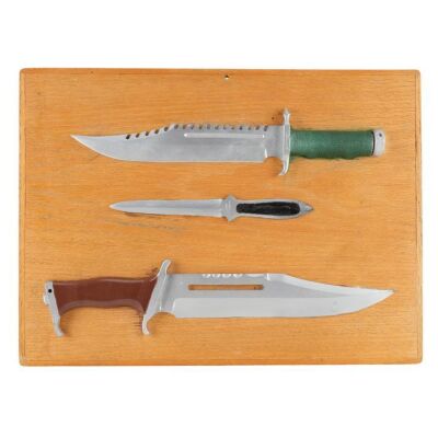 483. Set of Three John Rambo's Knife Casting Replicas on Display ### RAMBO: FIRST BLOOD PART II (1985)/RAMBO III (1988)