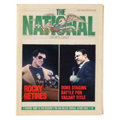 499. Production-Made "Rocky Retires/Duke Staging Battle for Vacant Title" The National Newspaper ### ROCKY V (1990)