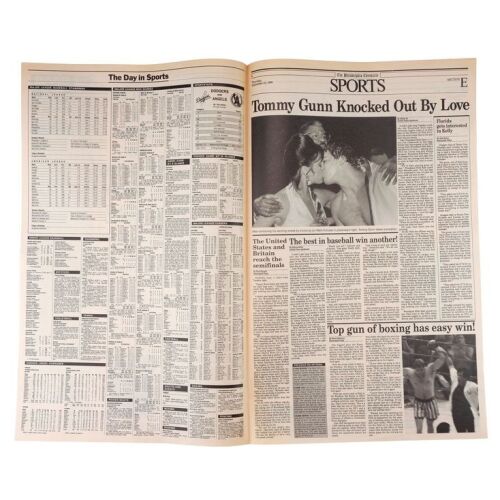 501. Production-Made "Tommy Gunn Knocked Out By Love" Philadelphia Chronicle Newspaper Cover ### ROCKY V (1990)