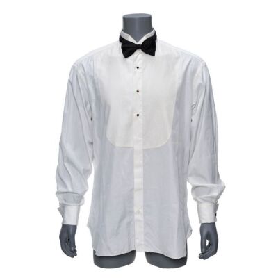 618. Harry Tasker's (Arnold Schwarzenegger) Swiss Party Shirt, Bow Tie, and Cufflinks ### TRUE LIES (1994)