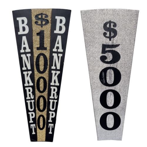 629. Vanna White-Autographed $5,000 Wheel Wedge with 2nd Style $10,000/Bankrupt Wedge ### WHEEL OF FORTUNE (T.V. SERIES, 1975 - PRESENT)