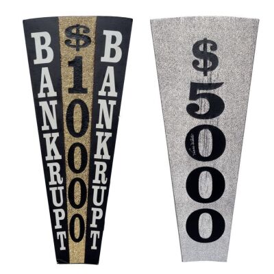 629. Vanna White-Autographed $5,000 Wheel Wedge with 2nd Style $10,000/Bankrupt Wedge ### WHEEL OF FORTUNE (T.V. SERIES, 1975 - PRESENT)