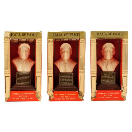 545. Set of Sports Hall of Fame Inc. Walter Perry Johnson, Harold J. "Pie" Traynor, and Honus Wagner Collectors Series Player Busts ### SPORTS MEMORABILIA
