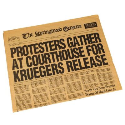 435. Production-Made "Kruegers Release" The Springwood Gazette Newspaper Cover ### NIGHTMARE ON ELM STREET, A (1984)