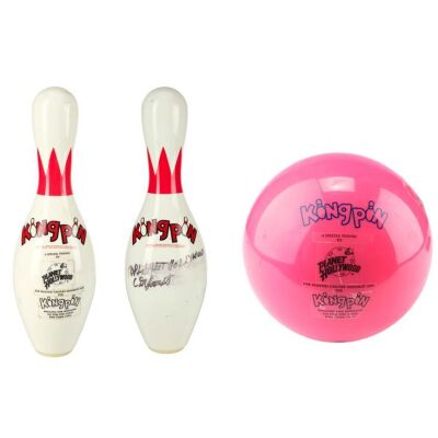 351. Calvert DeForest-Autographed Bowling Pin with Promotional Bowling Pin and Kingpin Bowling Ball Gift ### KINGPIN (1996)