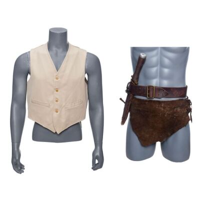 587. John Clayton's (Casper Van Dien) Western Vest and Tarzan Loincloth with Stunt Belt, Knife, and Sheath ### TARZAN AND THE LOST CITY (1998)