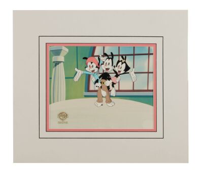 3. Yakko, Wakko and Dot Original Production Cel from "Taming of the Screwy" on Studio Printed Photographic Background Signed by Tom Ruegger ### ANIMANIACS (TV SERIES, 1993-1998)