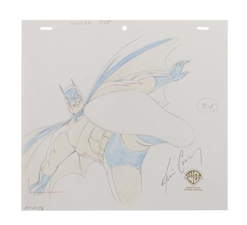 19. Batman Kicking Original Production Drawing Autographed by Kevin Conroy ### BATMAN: THE ANIMATED SERIES (TV SERIES, 1992-1995)