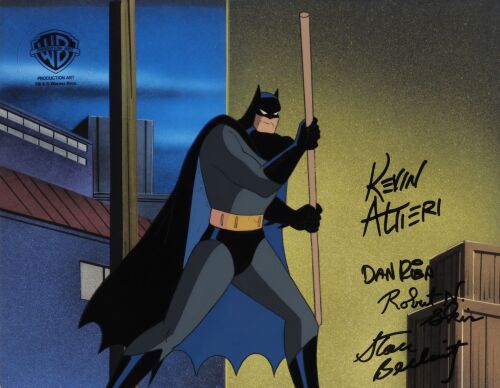 21. Batman Original Production Cel from "Harley's Holiday" on Printed Presentation Background Signed by Dan Riba, Stan Berkowitz, Robert N. Skir and Kevin Altieri ### BATMAN: THE ANIMATED SERIES (TV SERIES, 1992-1995)