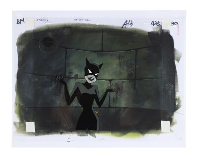 28. Catwoman Original Production Cel from "Cult of the Cat" on Printed Presentation Background ### NEW BATMAN ADVENTURES, THE (TV SERIES, 1997-1999)