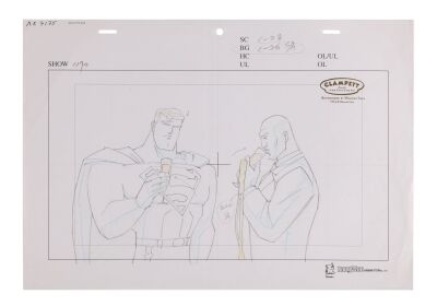 38. Superman and Lex Luthor Original Camera Layout Drawing ### JUSTICE LEAGUE (TV SERIES, 2001-2004)