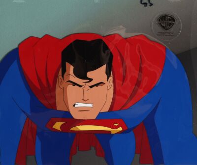 43. Superman Original Production Cel from "Identity Crisis" on Studio Printed Photographic Background ### SUPERMAN: THE ANIMATED SERIES (TV SERIES, 1996-2000)