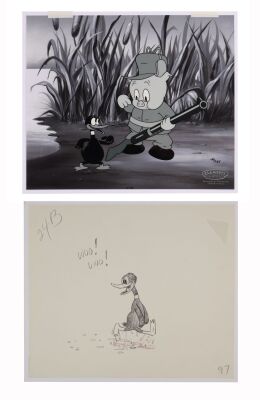 81. WOO! WOO! Diptych 26/137 Hand-Painted Cel on Fine Art Gicl&eacute;e Background and Fine Art Gicl&eacute;e ### LOONEY TUNES (TV SERIES, 1929-PRESENT)