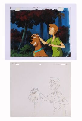 119. Scooby-Doo and Shaggy Rogers Original Production Cels on Printed Presentation Background Signed by Bob Singer ### SCOOBY-DOO (TV SERIES, 1969-PRESENT)