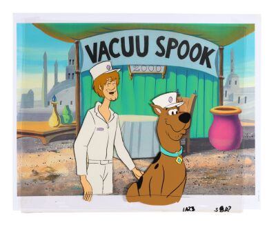 121. Scooby-Doo and Shaggy Rogers Original Production Cels on Printed Presentation Background ### SCOOBY-DOO (TV SERIES, 1969-PRESENT)