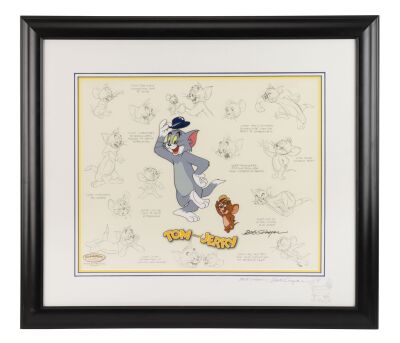 125. Framed Tom and Jerry Model Sheet Hand-Painted Limited Edition No. 71/100 on Studio Printed Lithographic Background Signed by Bob Singer ### TOM AND JERRY (TV SERIES, 1940-1968)