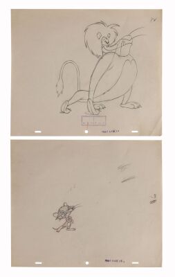 136. Lion and Mouse Set of Two Original Production Drawings ### SLAP HAPPY LION (SHORT, 1947)