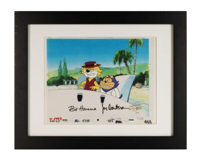 137. Framed Top Cat and Benny Original Production Cel on Printed Presentation Background Signed by Bill Hanna and Joe Barbera ### TOP CAT (1961)