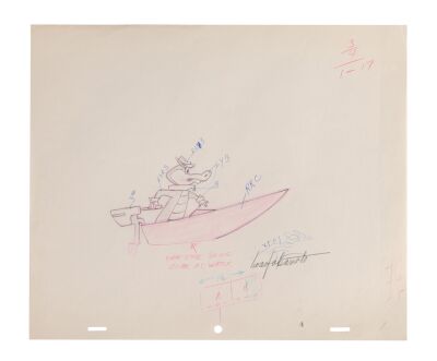 143. Wally Gator Original Production Drawing from Opening Credits Signed by Iwao Takamoto ### WALLY GATOR (TV SERIES, 1962-1963)