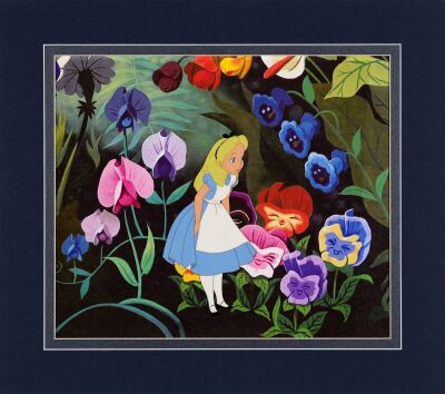 148. Alice in the Tulgey Wood Original Production Cel on Printed Presentation Background ### ALICE IN WONDERLAND (1951)