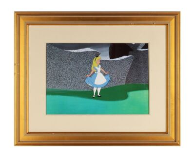 149. Framed Alice Original Production Cel on Hand-Painted Presentation Background ### ALICE IN WONDERLAND (1951)