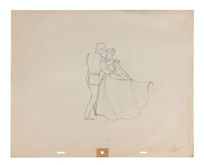159. Cinderella and the Prince Charming Dancing Original Production Drawing ### CINDERELLA (1950)