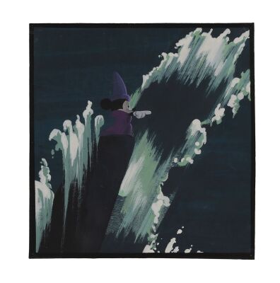 164. Mickey Mouse as the Sorceror Conducts the Stars & Waves Original Goache on Black Board Concept Painting ### FANTASIA (1940)